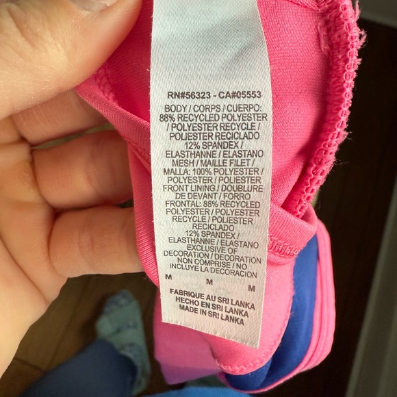 Nike Dri Fit Pink & Blue Color Block Sports Bra girls sz: Med - Picture 6 of 7